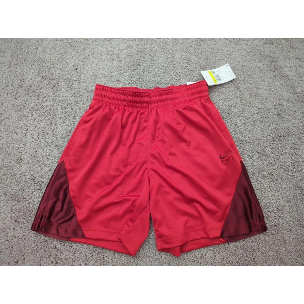 Nike Basketball Shorts Womens S Red Pull On Loose‎ Dri-Fit Athletic NWT